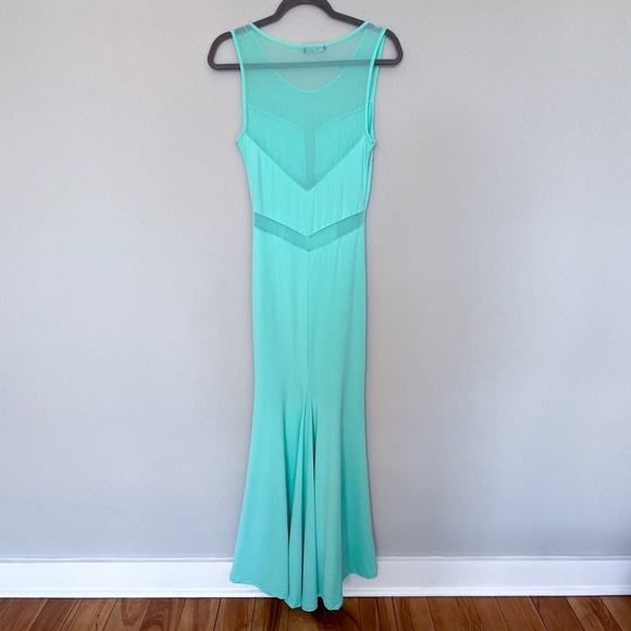 NWOT MISS MOI Sexy Evening Prom Wedding Party Gown Mint Dress Crystals Mesh S - Picture 13 of 15